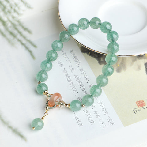 Precious  real Green Strawberry Crystal Bracelet,with certificate