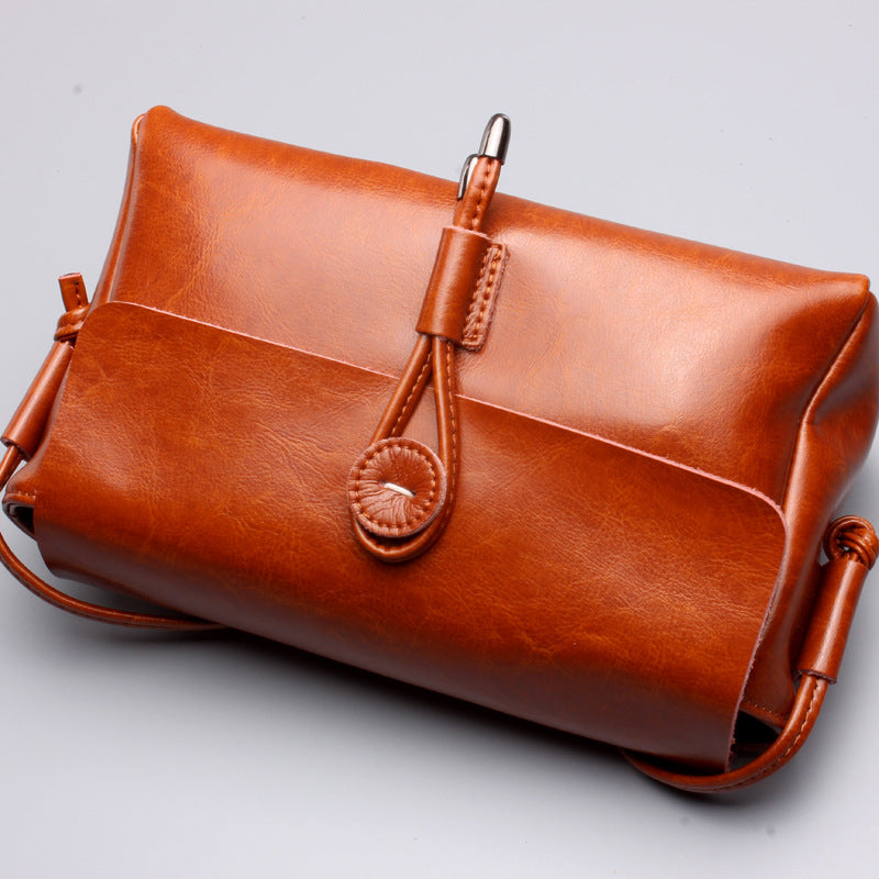 High quality fashion retro lady's real leather bag